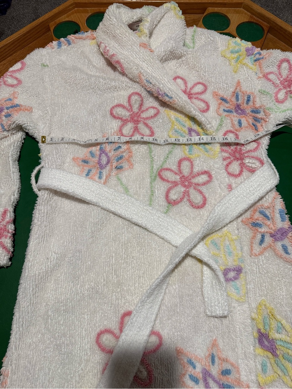 Canyon Group Vintage Chenille Floral Robe size L - Picture 10 of 15